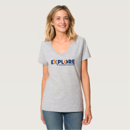 Camiseta Exploração da Natureza | Mulheres Decote em V