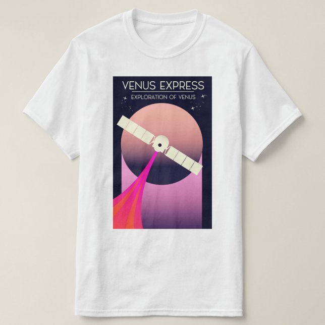 Camiseta Exploração da Vênus pela Venus Express (Frente do Design)