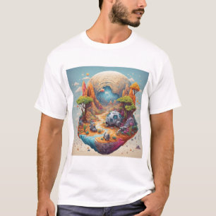 Camiseta Exploração de Espaço em Planeta Desconhecido