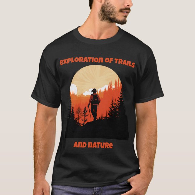 Camiseta Exploração De Trilhos E Natureza (Frente)