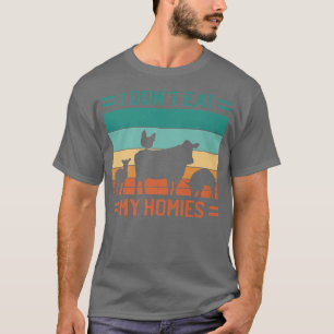 Camiseta Explorações Agrícolas Animais Retro Vegetais Veggi