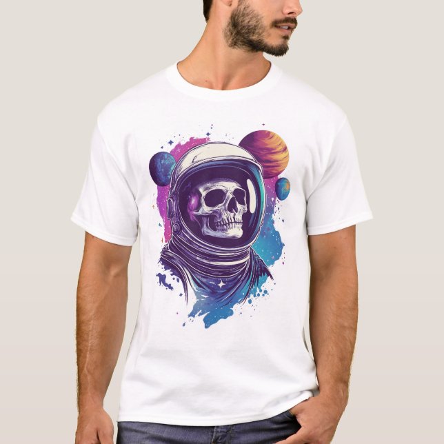Camiseta Explorador Astronauta Caveira (Frente)