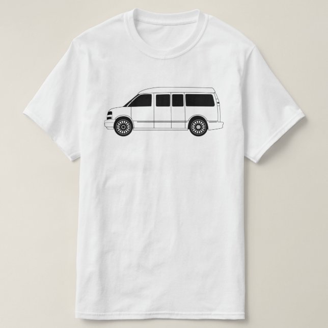Camiseta explorador campervan (Frente do Design)