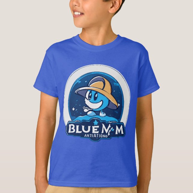 Camiseta Explorador Cósmico: Aventuras Blue M (Frente)