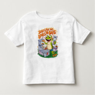 Camiseta Explorador Culinário: Sapos Armazenam Aventura