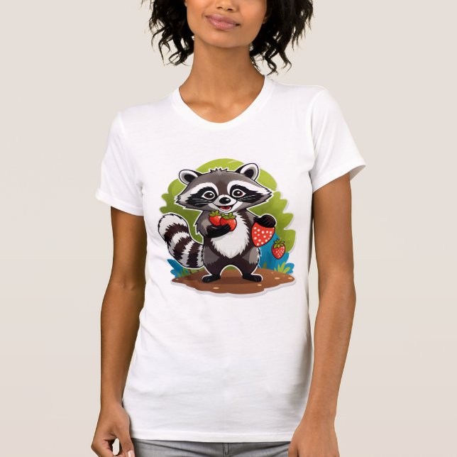 Camiseta Explorador da Floresta de Guaxinim (Frente)