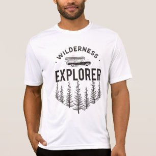Camiseta Explorador da Natureza Carroça Canoa Árvores