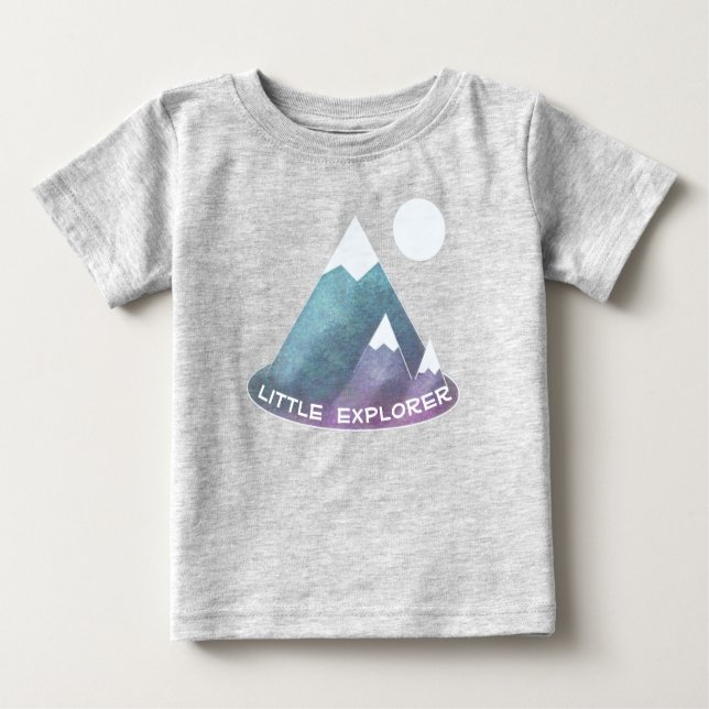 Camiseta Explorador de Cena de Montanha (Frente)