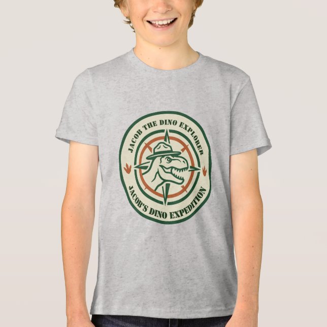 Camiseta Explorador de Dinossauros Dino (Frente)