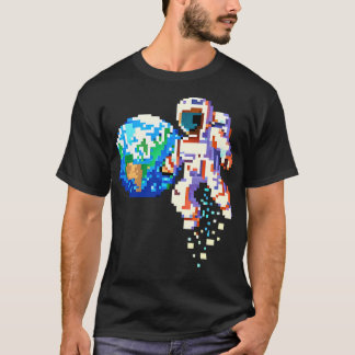 Camiseta Explorador de Espaço - Astronauta de Arte em Pixel
