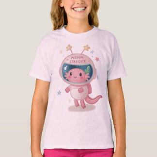 Camiseta Explorador de Espaço Axolotl: Helmet brilhante e g