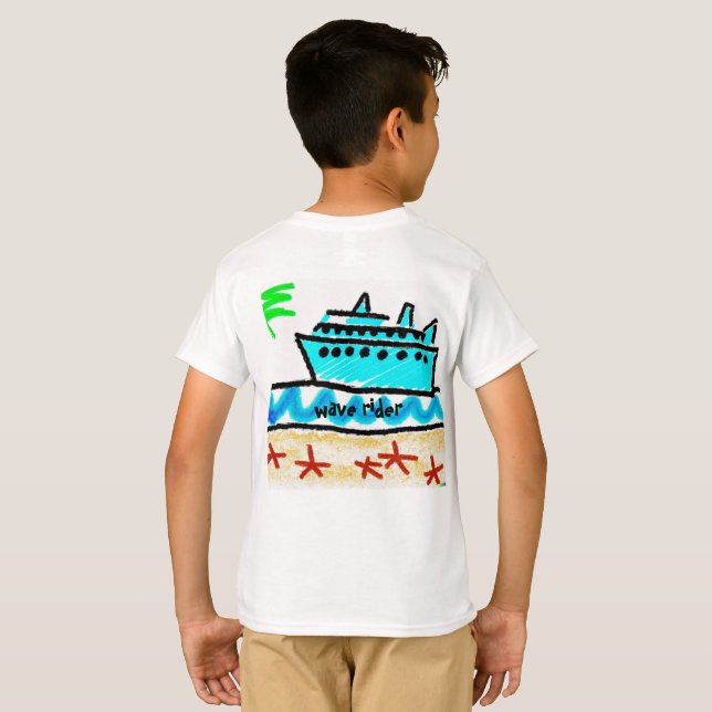 Camiseta Explorador do Mar - Embarque nas Aventuras do Ocea (Parte Traseira Completa)