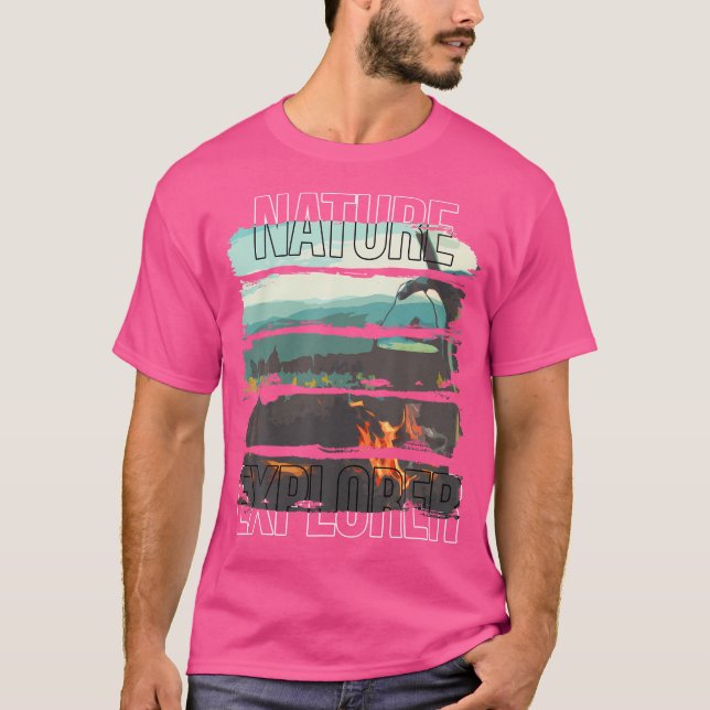 Camiseta Explorador do Natureza - Acampamento (Frente)