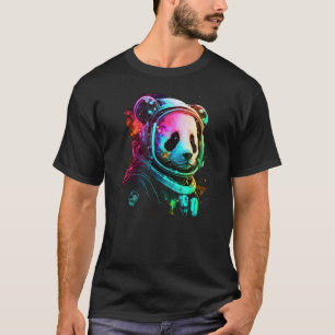 Camiseta Explorador Espacial Panda Astronauta Cosmic Animal