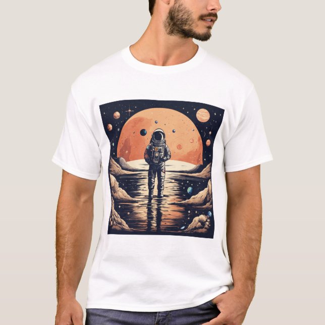 Camiseta Explorador Galático: Viagem além das estrelas (Frente)