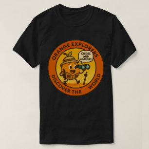 Camiseta Exploradores Laranja Descobrem O Mundo
