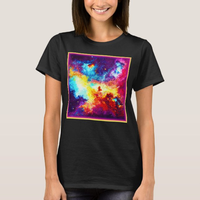 Camiseta Explorando as Nebulosas Mais Brilhantes. Comprar A (Frente)