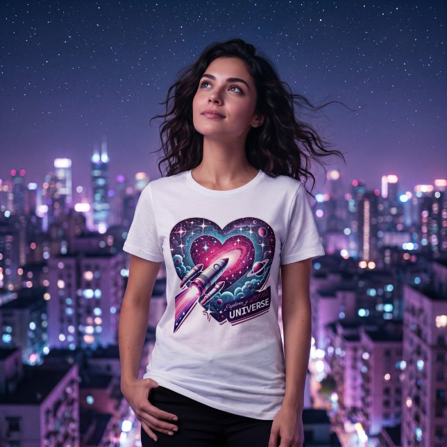 Camiseta Explorando o Universo do Design do Amor (Criador carregado)