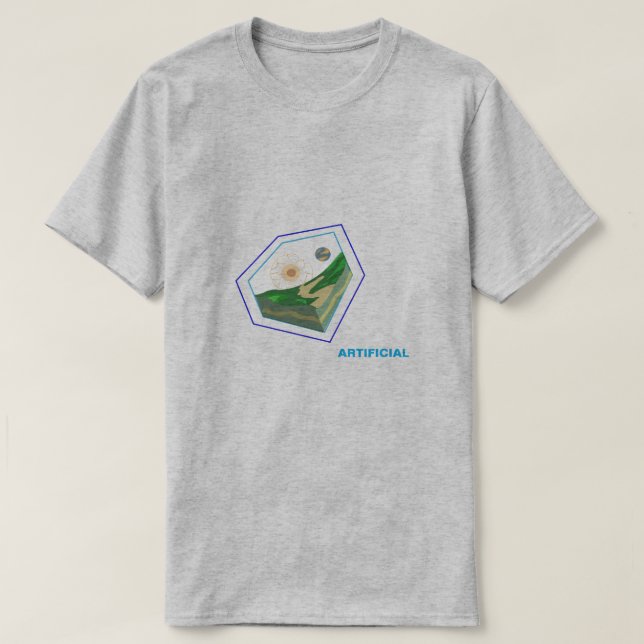 Camiseta Explorar a interseção do artificial (Frente do Design)