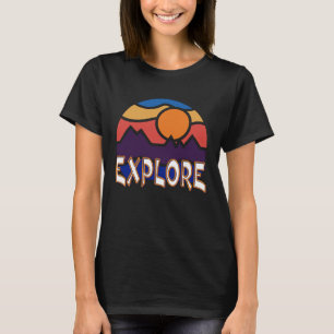 Camiseta Explorar Antecedentes de Vassoura de Montanha Retr