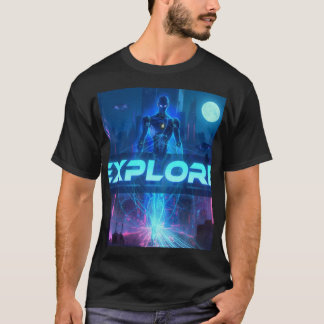 Camiseta EXPLORAR - Cidade de Ficção Científica Cyberpunk A