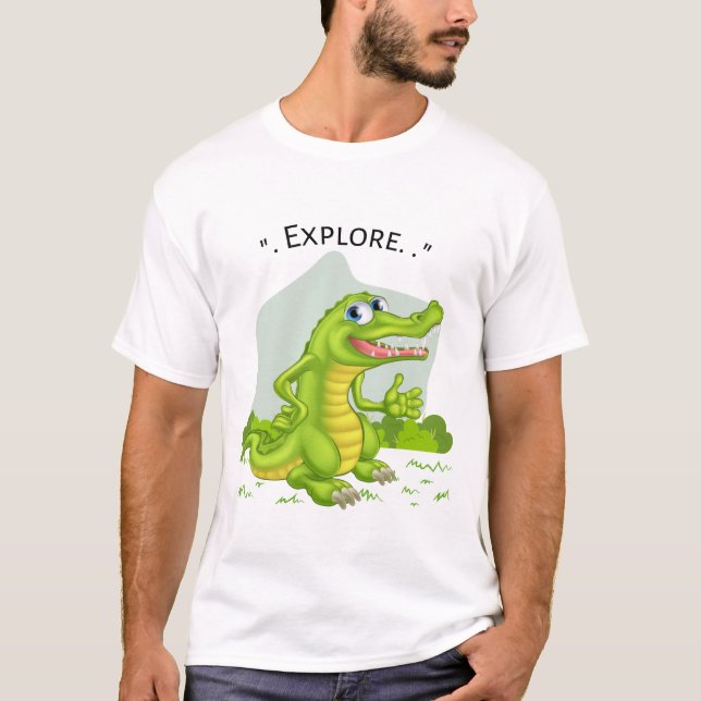 Camiseta explorar cocodrille (Frente)