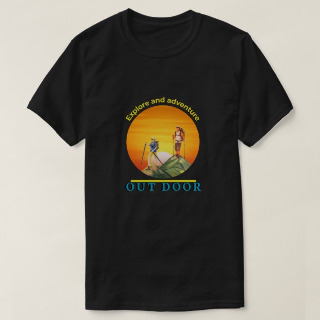 Camiseta explorar e aproveitar (Frente do Design)