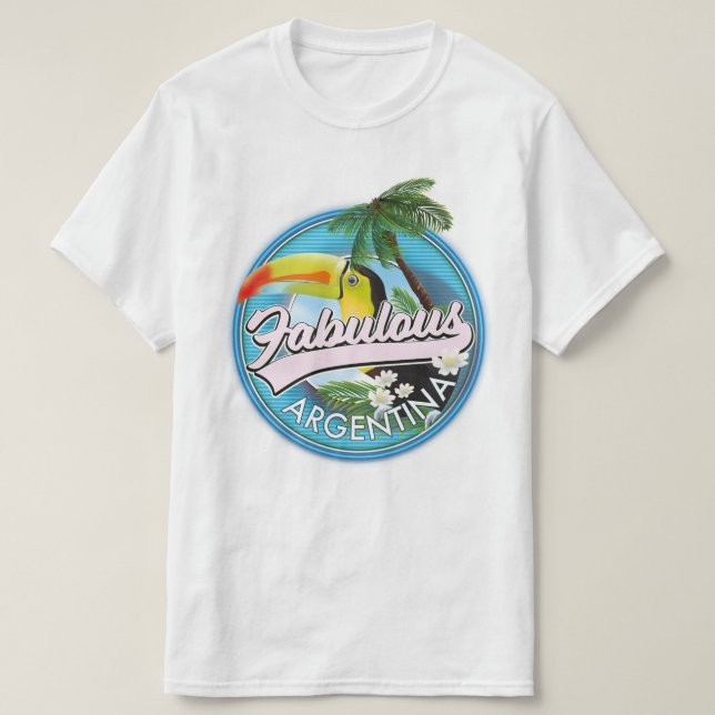Camiseta explorar logotipo fabuloso da Argentina (Frente do Design)