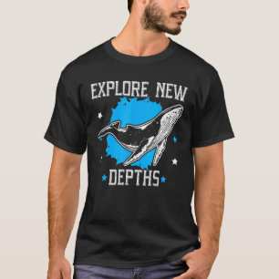 Camiseta Explorar Novas Profundidades Marinhas Submarinas B