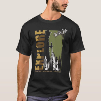 Camiseta Explorar o Aventura da Vida Selvagem