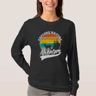 Camiseta Explorar o Caminho Florestal Retro da Nature Adven