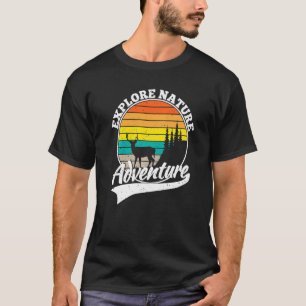 Camiseta Explorar o Caminho Florestal Retro da Nature Adven