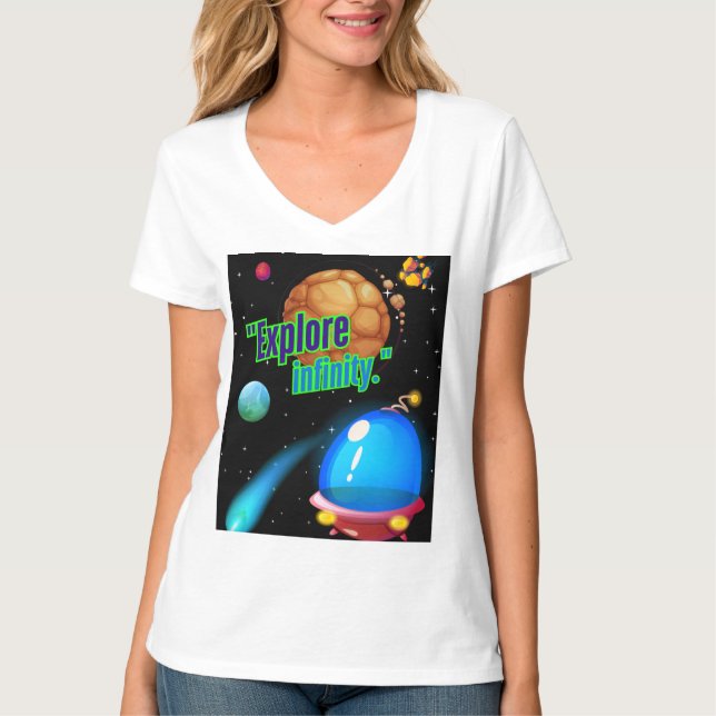 Camiseta Explorar o infinito (Frente)