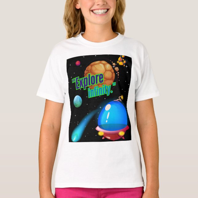 Camiseta Explorar o infinito (Frente)