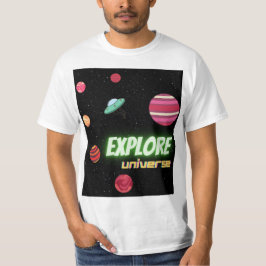 Camiseta explorar o universo