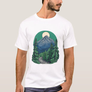 Camiseta Explorar o Wild: Aventura nas Montanhas e Natureza