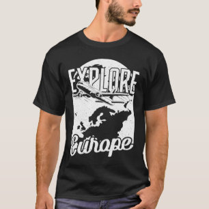 Camiseta Explorar os viajantes europeus no mundo