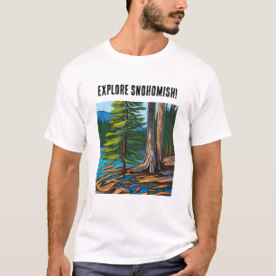 Camiseta Explore a citação de Snohomish e John Muir