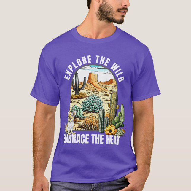 Camiseta Explore a natureza e a Arizona de calor (Frente)