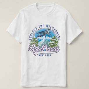 Camiseta Explore a natureza selvagem, lago plácido