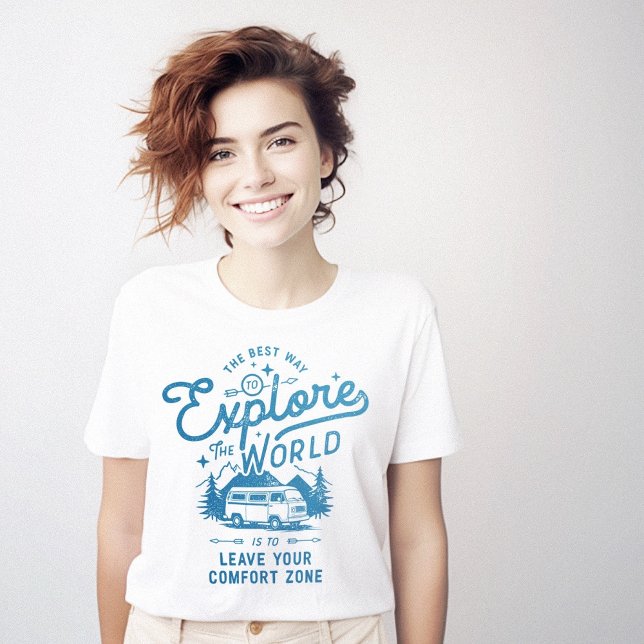 Camiseta Explore a Zona de Conforto Mundial (Explore the World Comfort Zone T-Shirt)