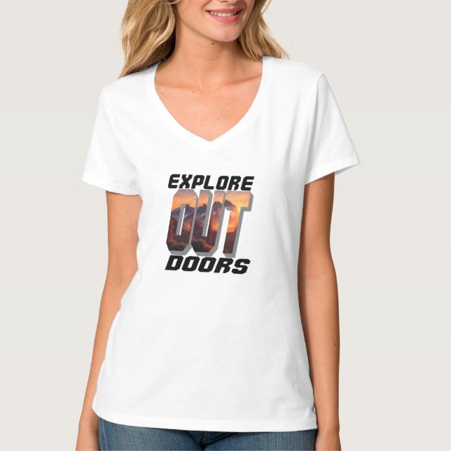 CAMISETA EXPLORE AS PORTAS FORA (Frente)