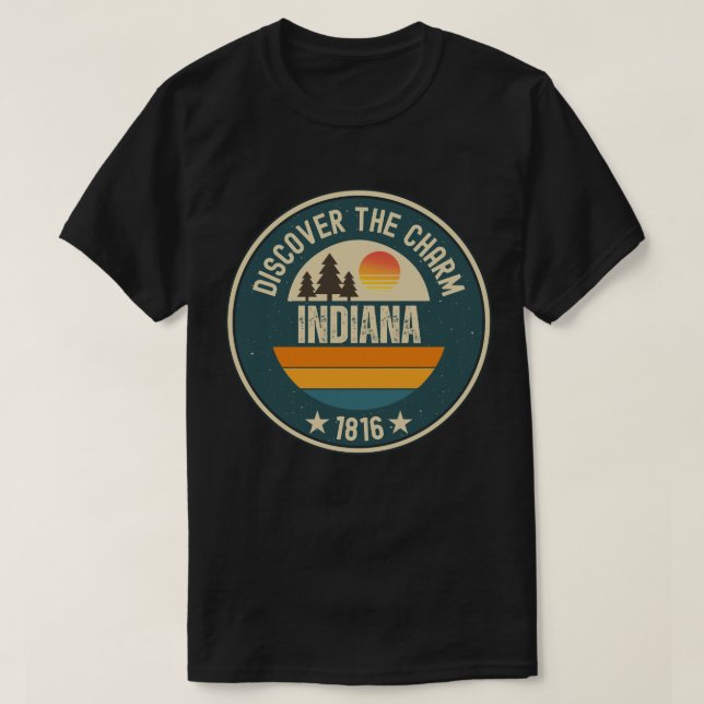 Camiseta Explore Indiana - Designs para Cada Amante (Frente do Design)