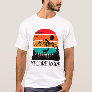 Camiseta Explore mais empreendimento de montanha no exterio