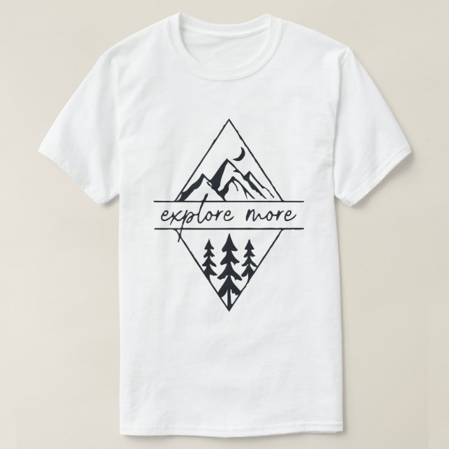 Camiseta Explore mais viagem de Viagem explorando adve (Frente do Design)