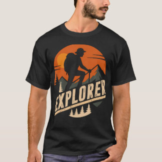 Camiseta Explore More Trekking Mountains Camping Funny Expl