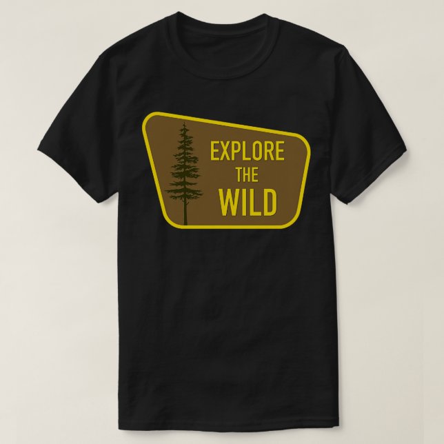 Camiseta Explore o Design do entusiasta Outr selvagem (Frente do Design)