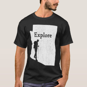 Camiseta Explore o Entusiasmo de Caminho de Montanha do Map