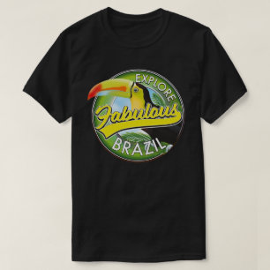 Camiseta Explore o fabuloso logotipo do Brasil