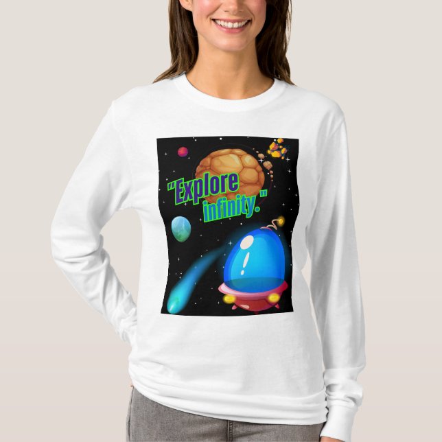 Camiseta Explore o infinito (Frente)